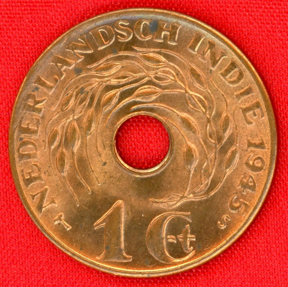 Netherlands East Indies 1945 S Cent in CH BU