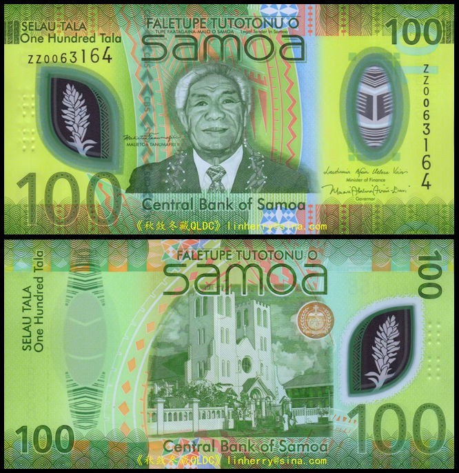 Samoa 100 Tala 2025, Polymer, ZZ Replacement Prefix, UNC