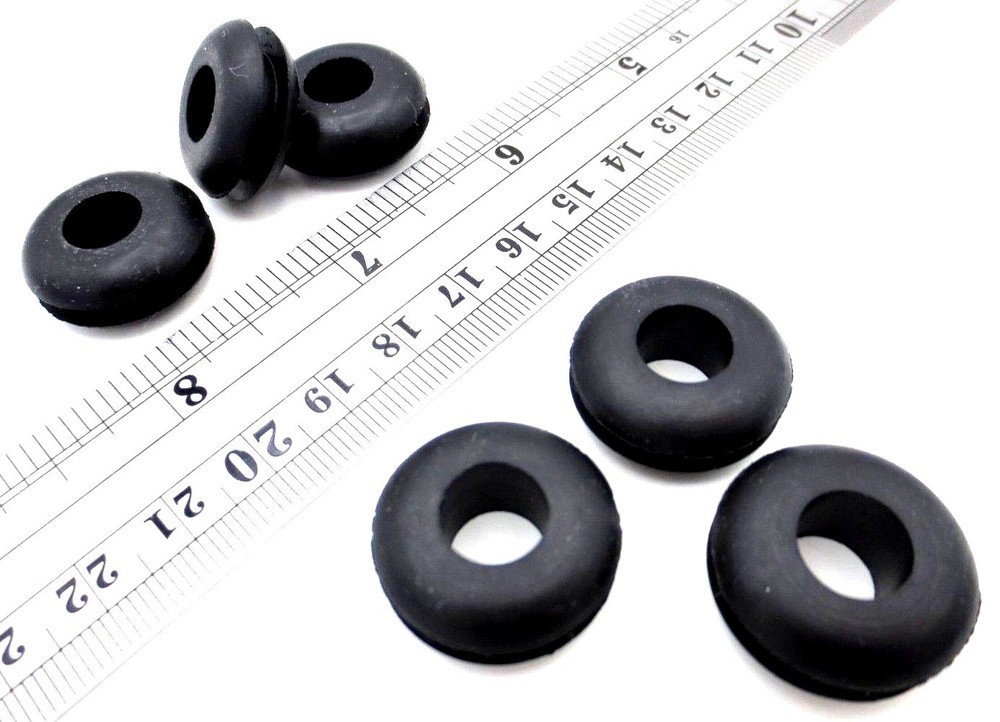 Rubber Grommets - For 5/8" Hole, 1/8" Thick Panel Material, Has 3/8" ID