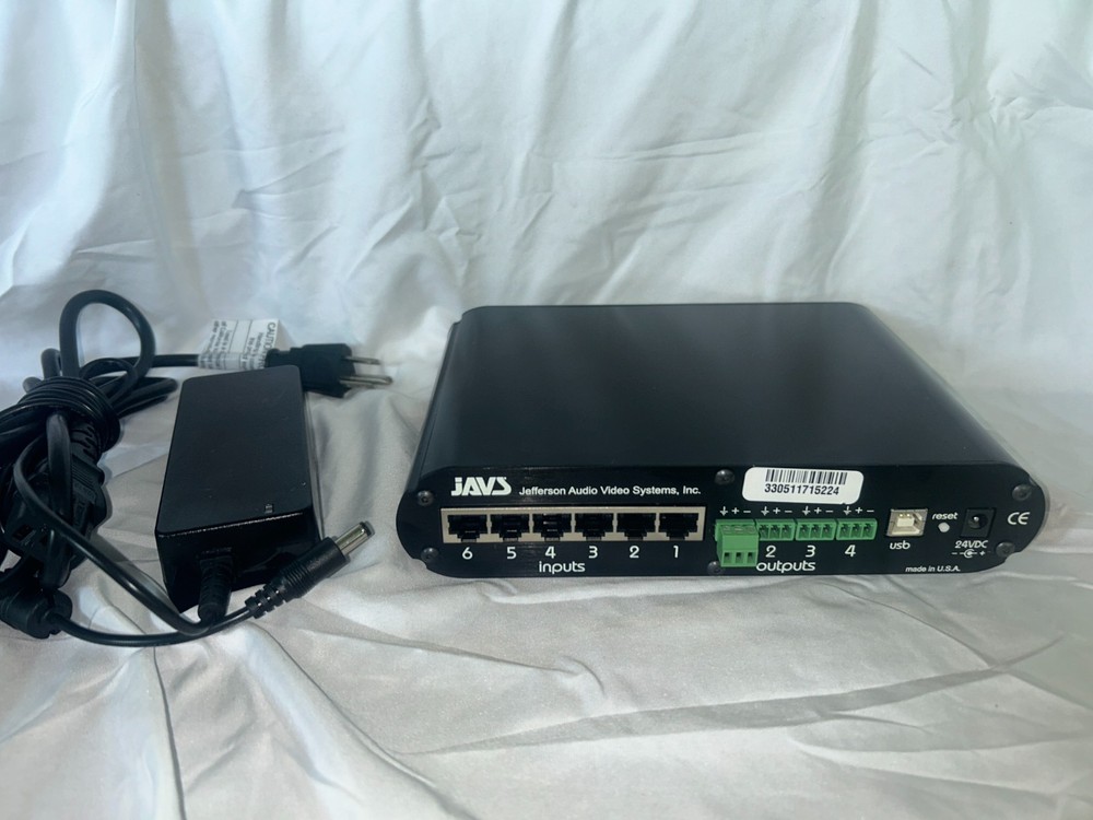 JAVS P306 6- input Audio Mixer Court System Recording Component + Power - WORKS
