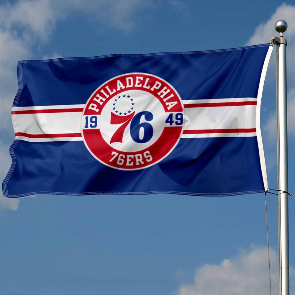 Philadelphia 76ers Double Sided Embroidered Flag