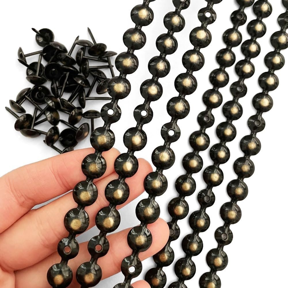 Decorative Upholstery Tacks, 10m Bronze Nail Strips