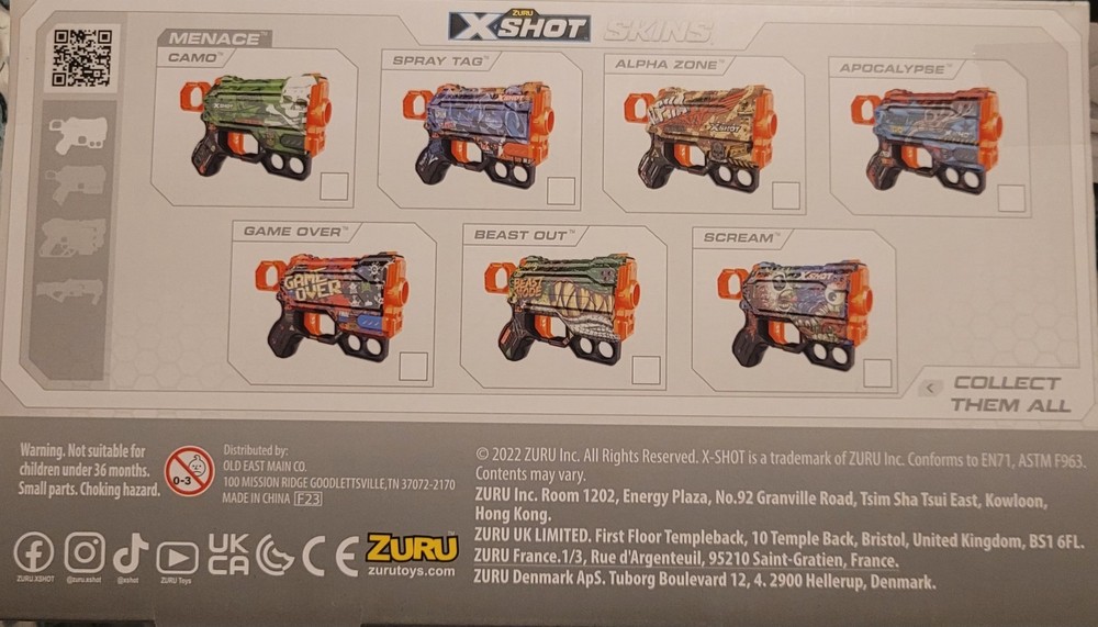 Zuru Xshot Menace Scream Skins