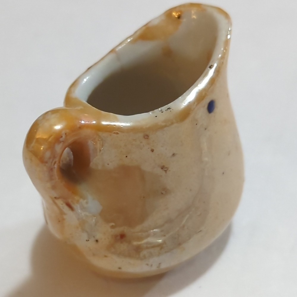 Vintage Ceramic Miniature Jug Peach Luster Mini