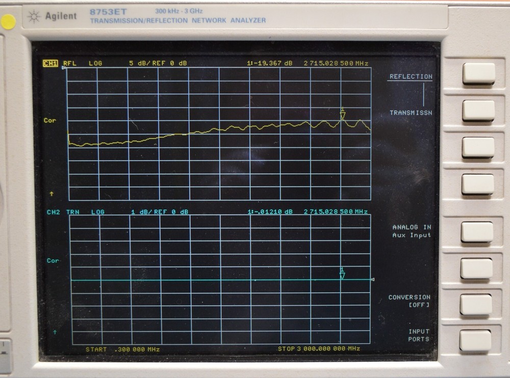 Agilent 8753ET Transmission/Reflection Network Analyzer 300kHz - 3GHz FUNCTIONAL