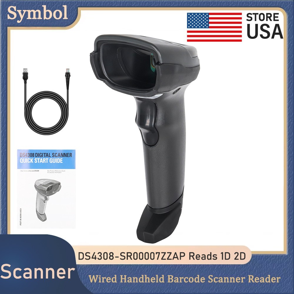 Symbol DS4308-SR00007ZZAP 1D 2D Standard Range Barcode Scanner Reader w/ USB
