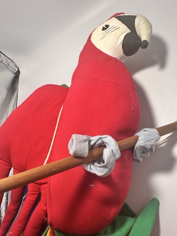 #58D Vintage Parrot Plush Toy
