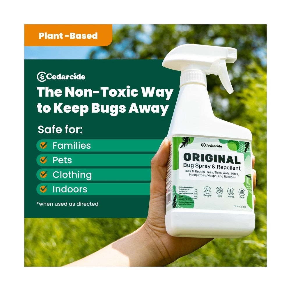 Cedarcide Original Bug Spray | Repel & Kill Fleas, Ticks, Mosquitoe... Fast Ship