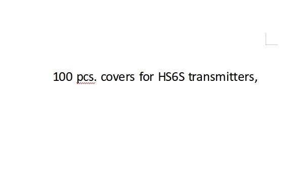 100 pcs. covers for HS6S transmitters,