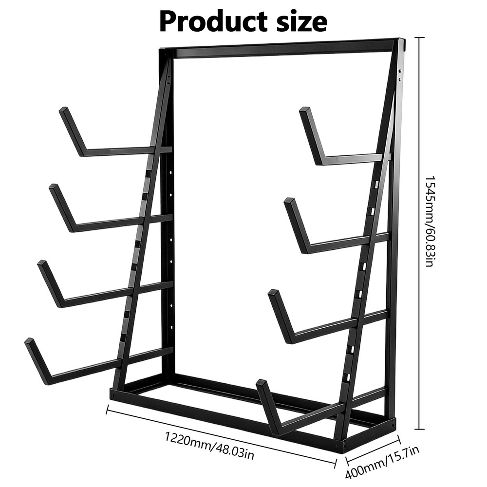 2000LBS 4-Tier Floor Standing Horizontal Storage Rack for Lumber/Pipe Adjustable