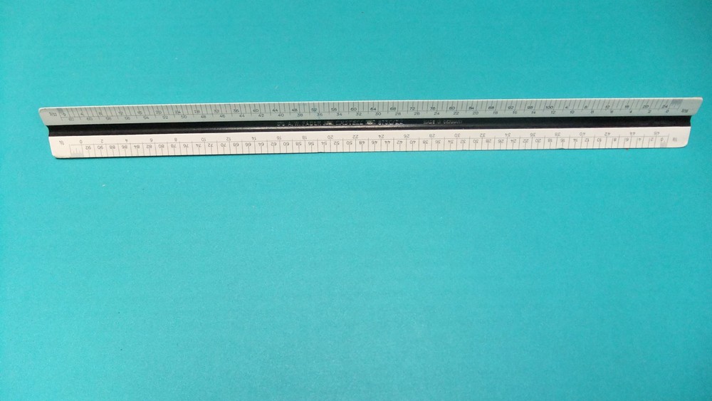 Faber Castell 8730/Z2 Architect's Triangular Scale Rule, Good Condition.