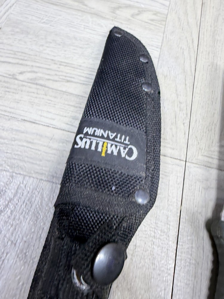 Camillus Titanium fixed blade knife & Camillus sheath