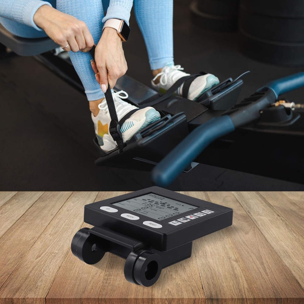 Sleek Black Design Rowing Machine Speedometer Accurate Readings Guaranteed