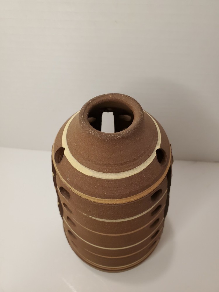 Studio Pottery Signed Votive Holder Diffuser Incense Tabletop Chimanea