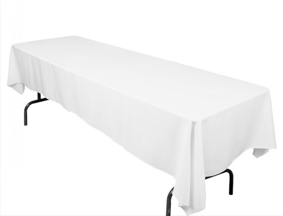 5 Seamless 126x60 inch Rectangular Polyester Tablecloths Banquet Event 3 COLORS