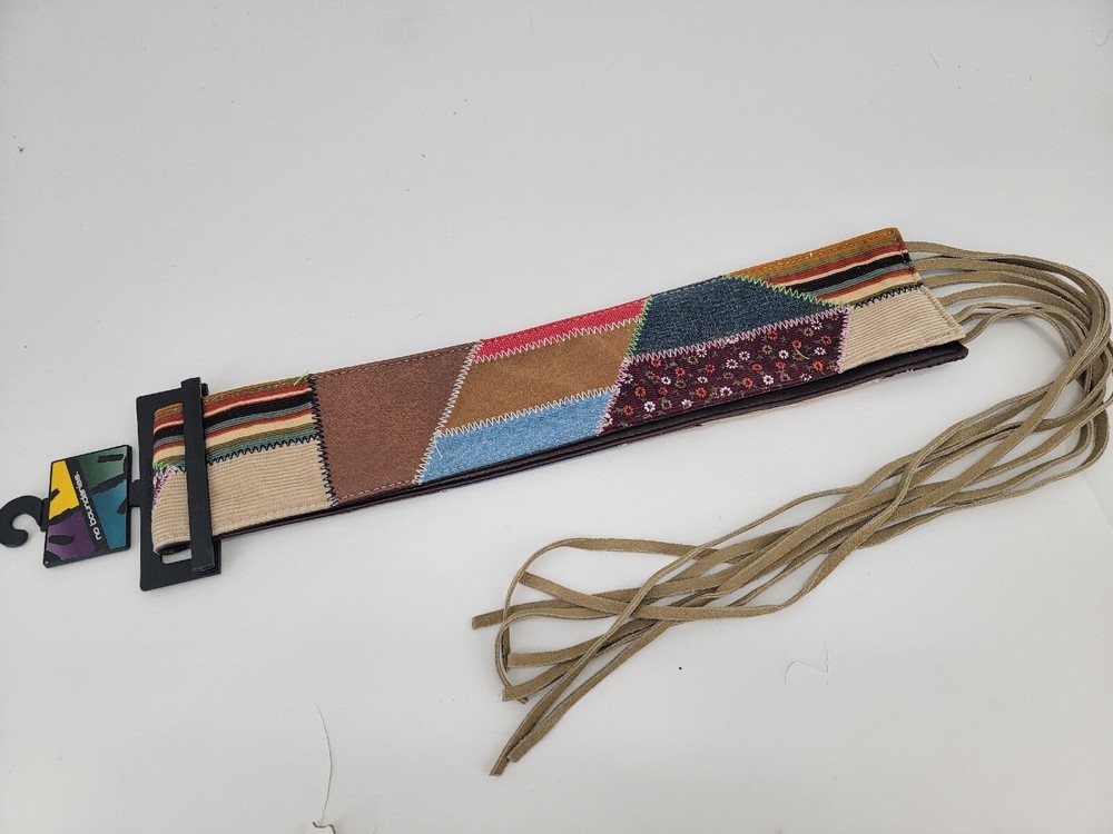 Womens No Boundaries Patchwork Belt Boho Style Size M/L