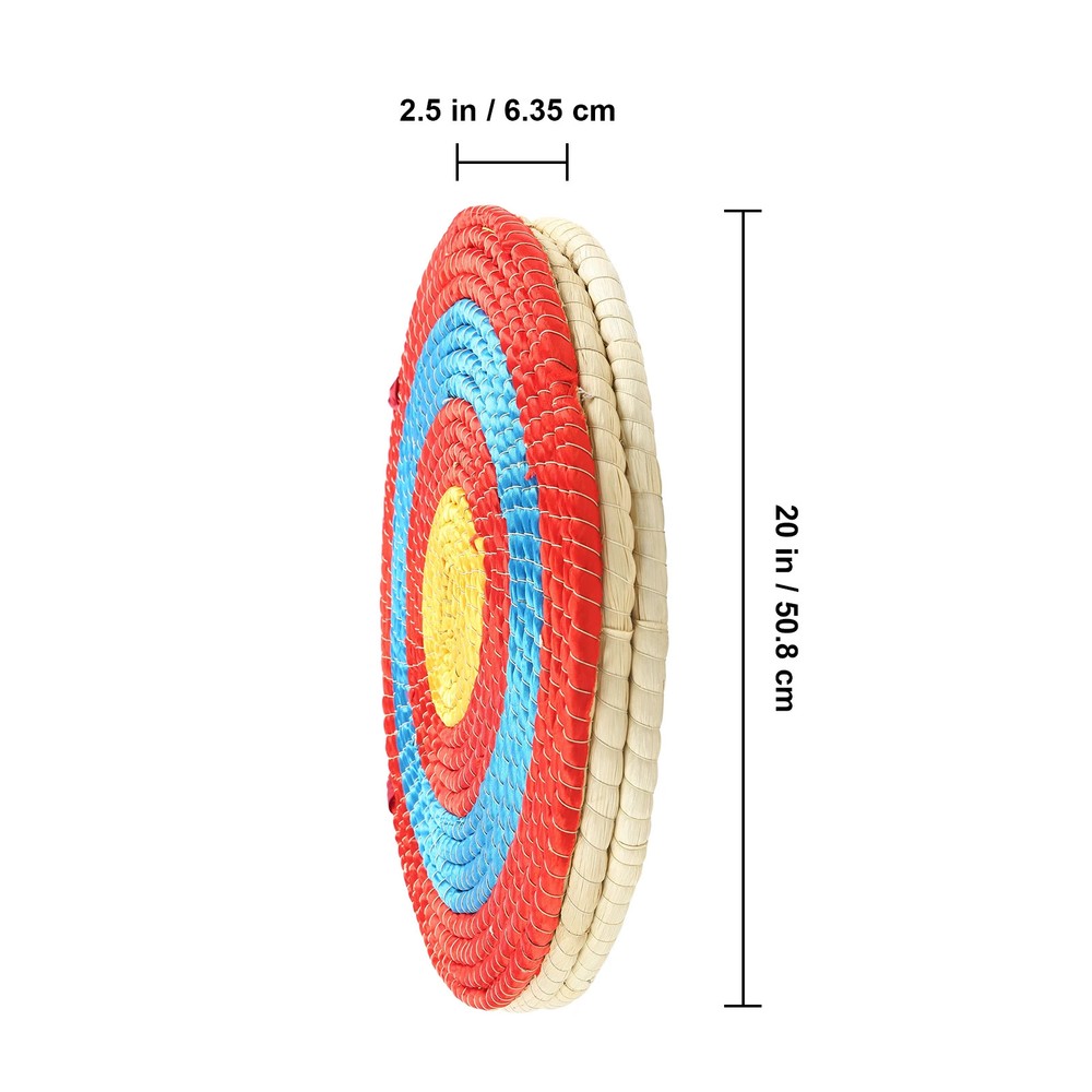 20in Solid Straw Round Archery Target Shooting Bow Coloured Rope Target 3/5Layer