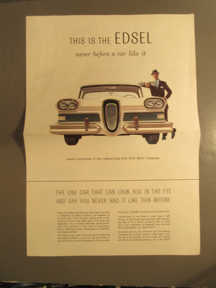 1957 Edsel Folding Brochure