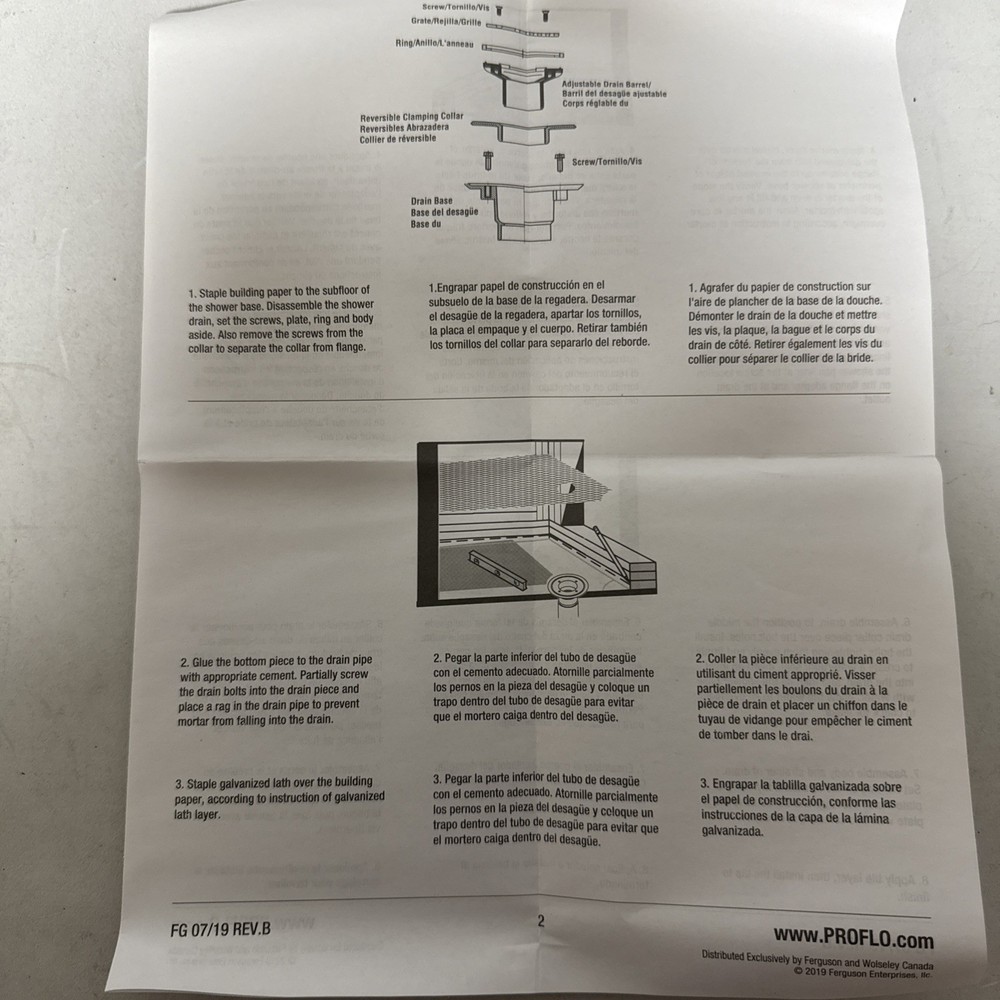 PROFLO PF607MB Square Shower Drain - Black