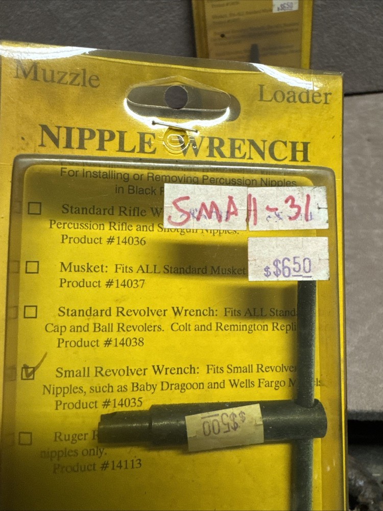 Muzzle Loader Nipple Wrench Small Revolver