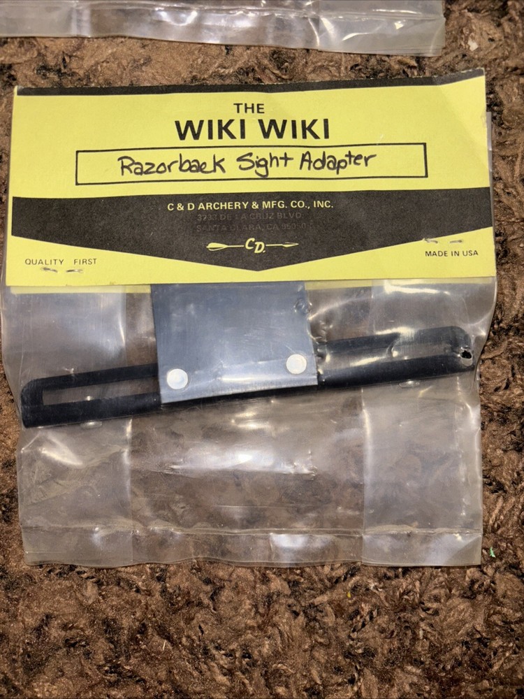 C & D Archery WIKI-WIKI Archery Hunting Razorback Sight Adapter