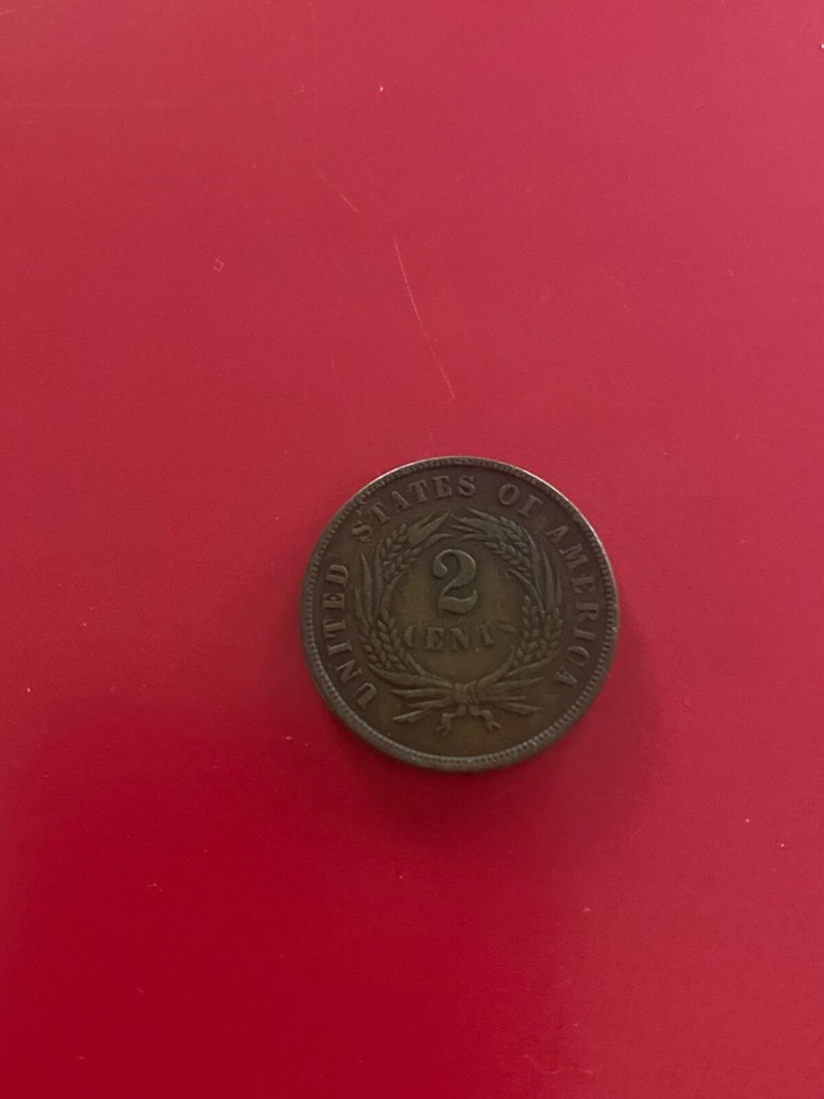 1867 Two Cent Piece AU+