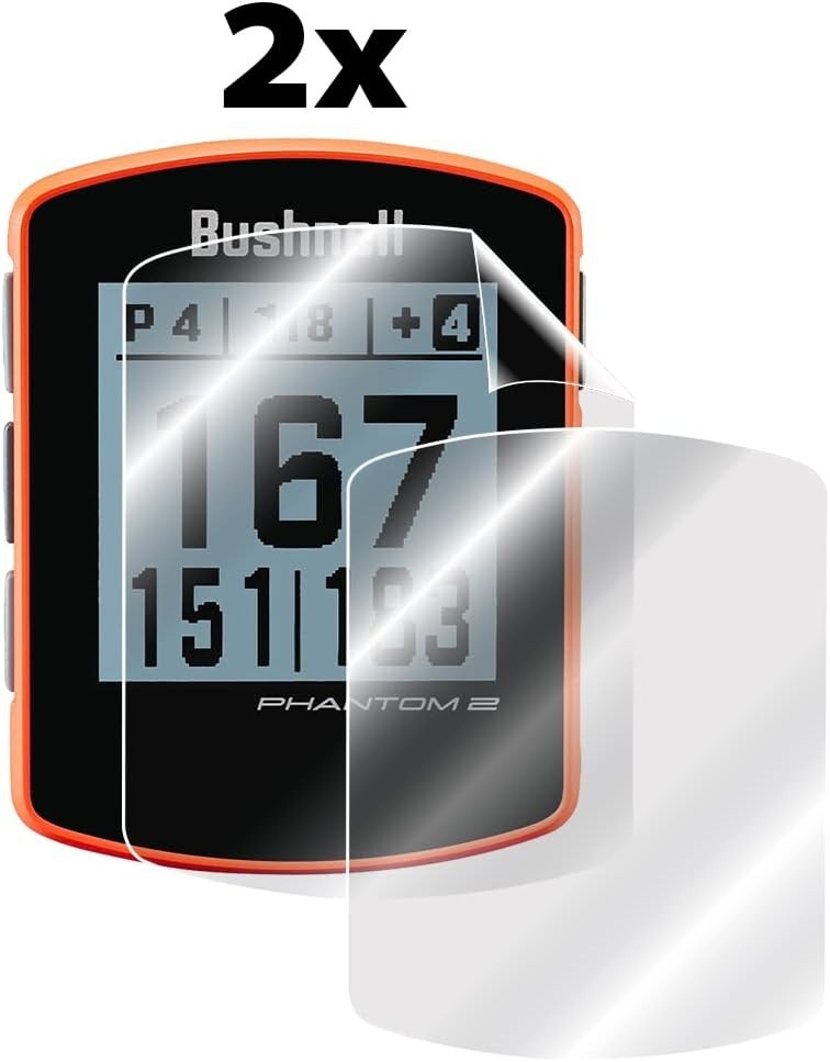 Compatible with Bushnell Phantom 2 GPS Rangefinder Screen Protector (2 Units) In