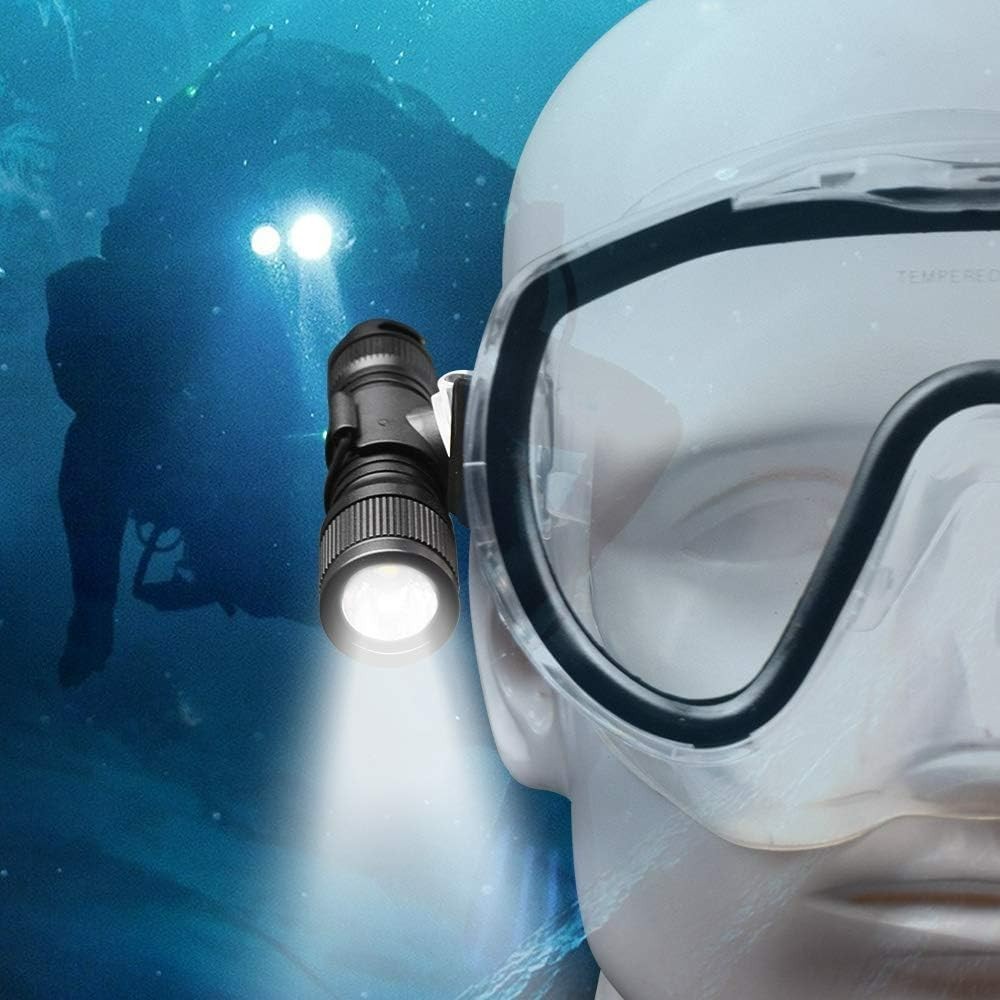 ORCATORCH D560 Mini Scuba Dive Light Headlamp Rotary Switch Underwater Torch ...