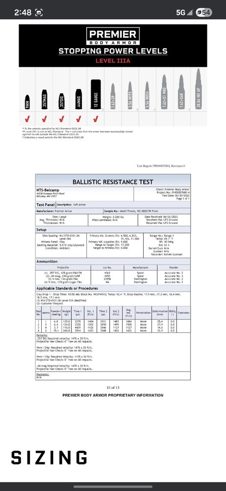 Discreet Executive Vest - Level IIIA DEV-WHITE-S Size Small