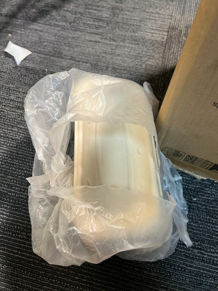 (QTY 300) Sabert 400408D300 Pulp Small Sub Rectangular Container Base Lid