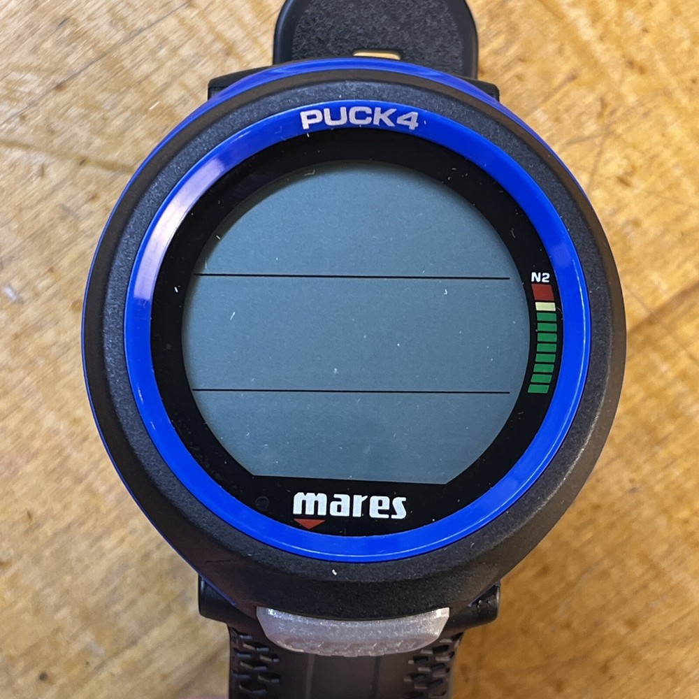 Mares PUCK 4 Wrist Dive Computer - Black/Blue- 414149-BKBL