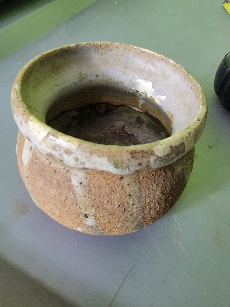 Hand Made Pottery Jar With Lid Brown Clay