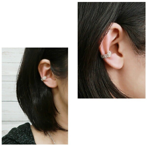 Openwork Arabesque Silver Ear Cuff (Single) 925 Sterling