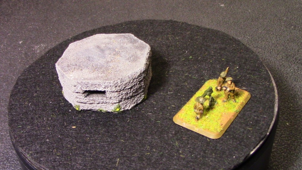 🔥 15mm Painted WW2 Concrete Pillbox (Plaster)
