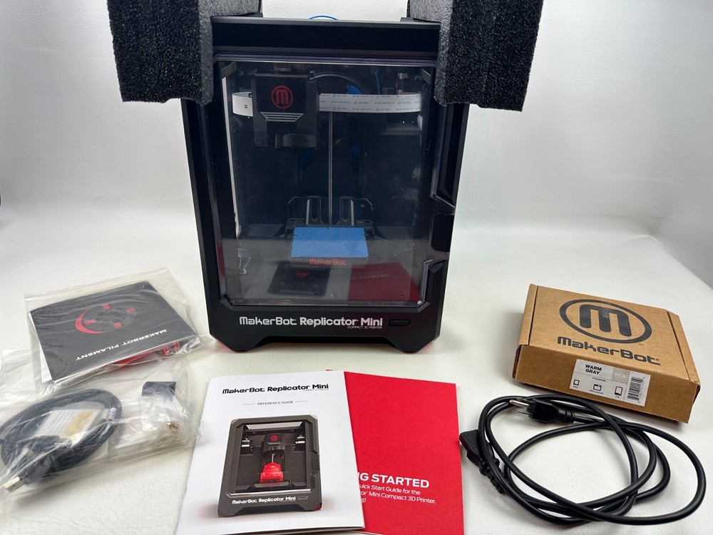 MakerBot Replicator Mini 3D Printer 5th Generation + Filament & Cords Tested