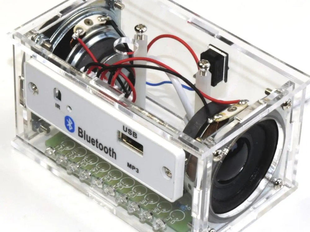 3W+3W DIY Bluetooth Speaker Kit with acrylic enclosure