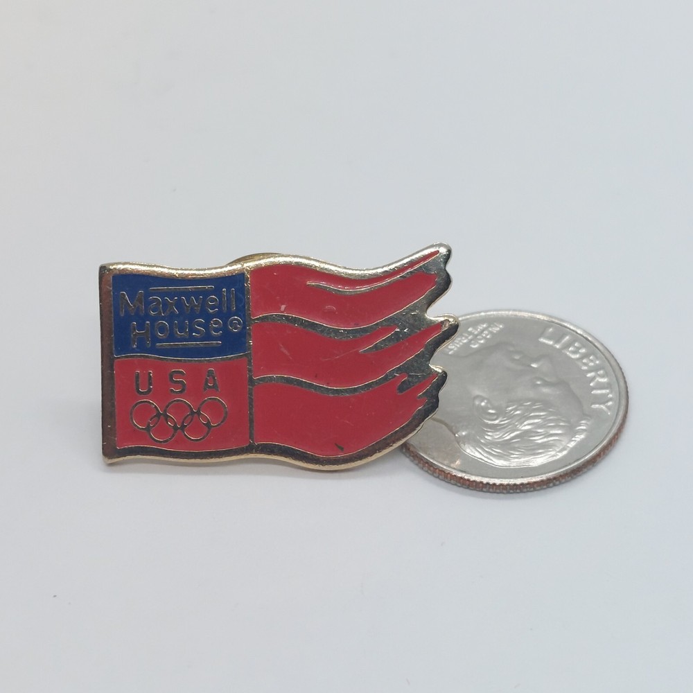 Maxwell House USA Olympics Enamel Lapel Pin