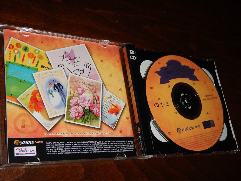 Sierra Home Hallmark Card Studio 2004 PC 2 Disc