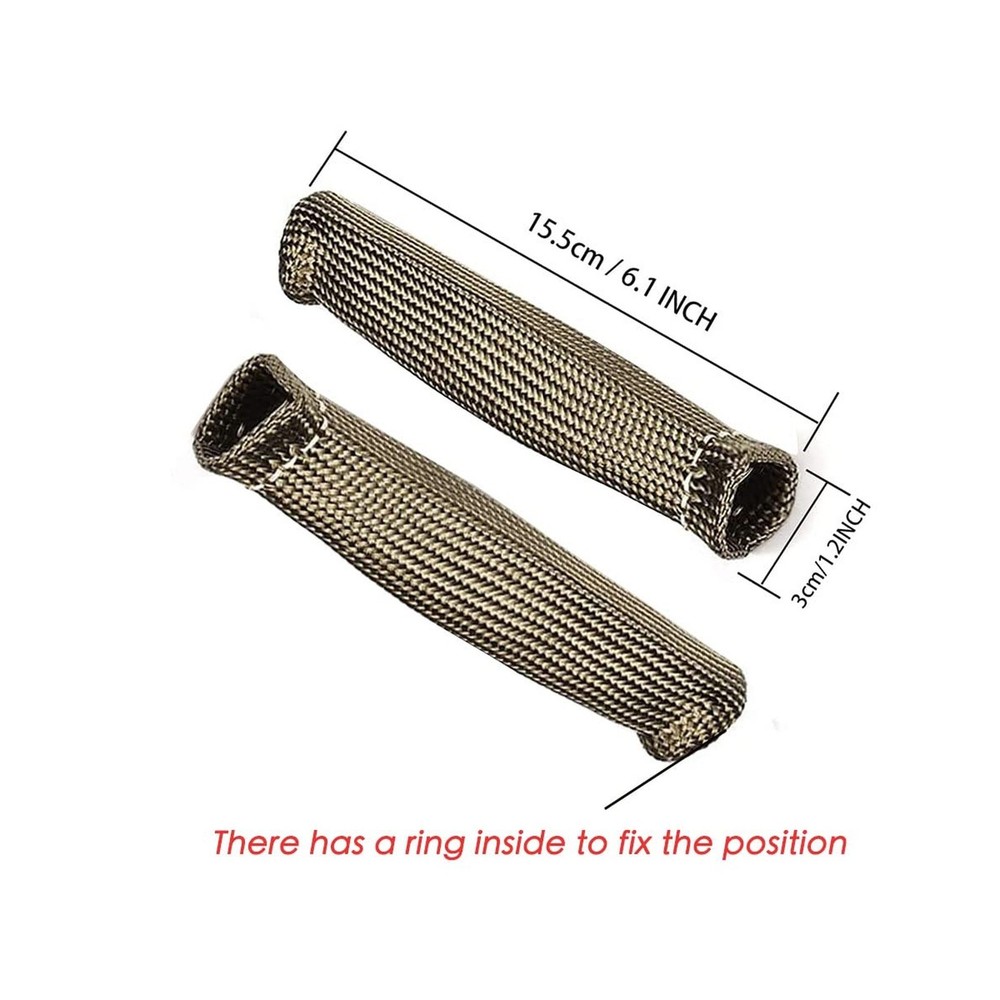 Titanium Spark Plug Wire Heat Shield & Sleeve - 2500F High Temp Protection, 8...