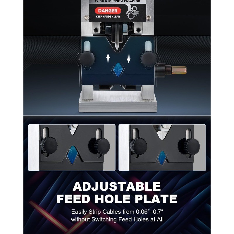 Manual Wire Stripper Machine 0.06"-1" Wire Stripping Machine Wire Stripping Tool