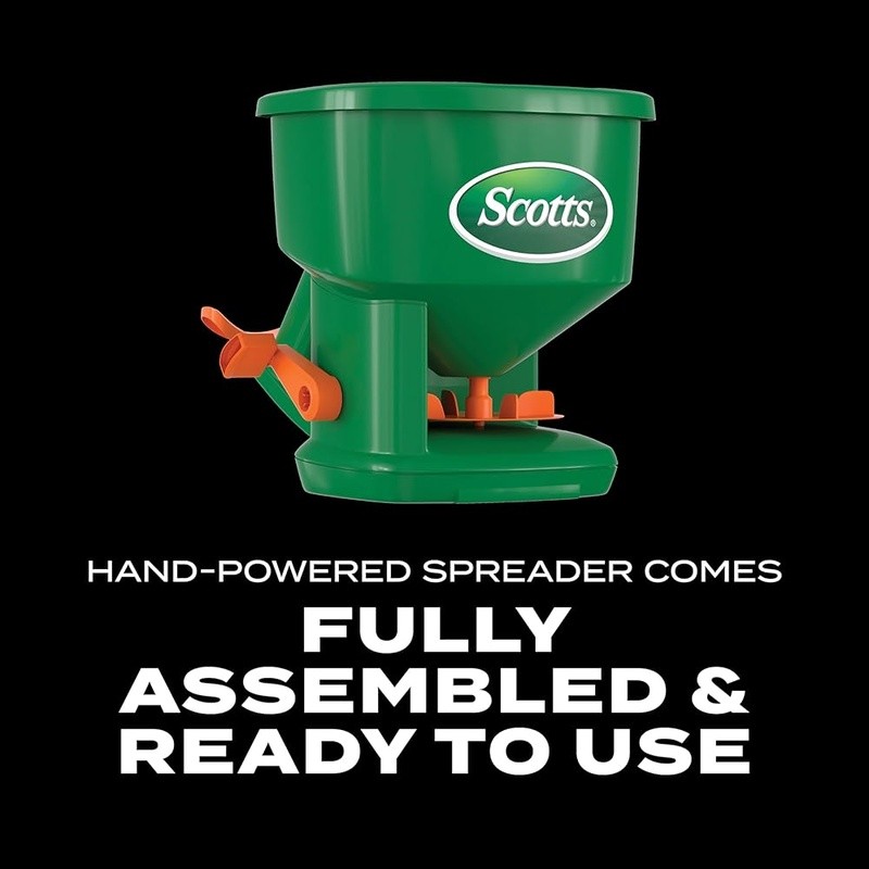 Handheld Seed Fertilizer Salt Spreader Adjustable Arm Comfort Year-Round Use