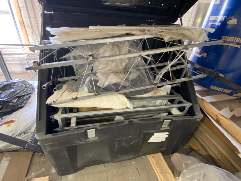 Collapsible Truss System by Skyline includes 2 large Bins