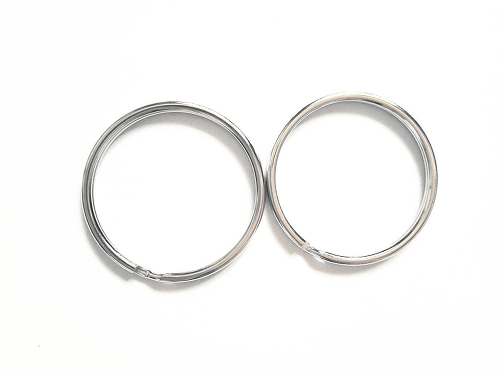 50 Pcs 38mm 1.5" Round Edged Split Key Chain Ring Connector Keychain Keyring,...