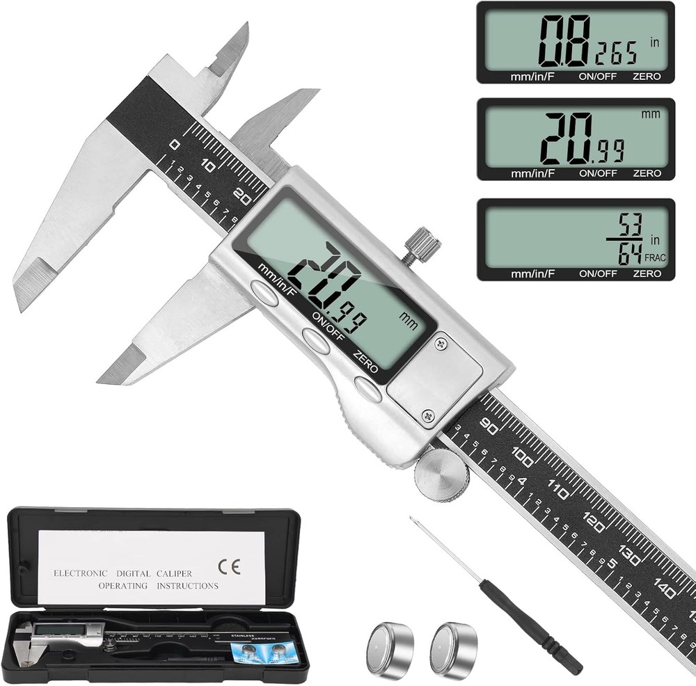 Digital Caliper 6 Inch Measuring Tool LCD New