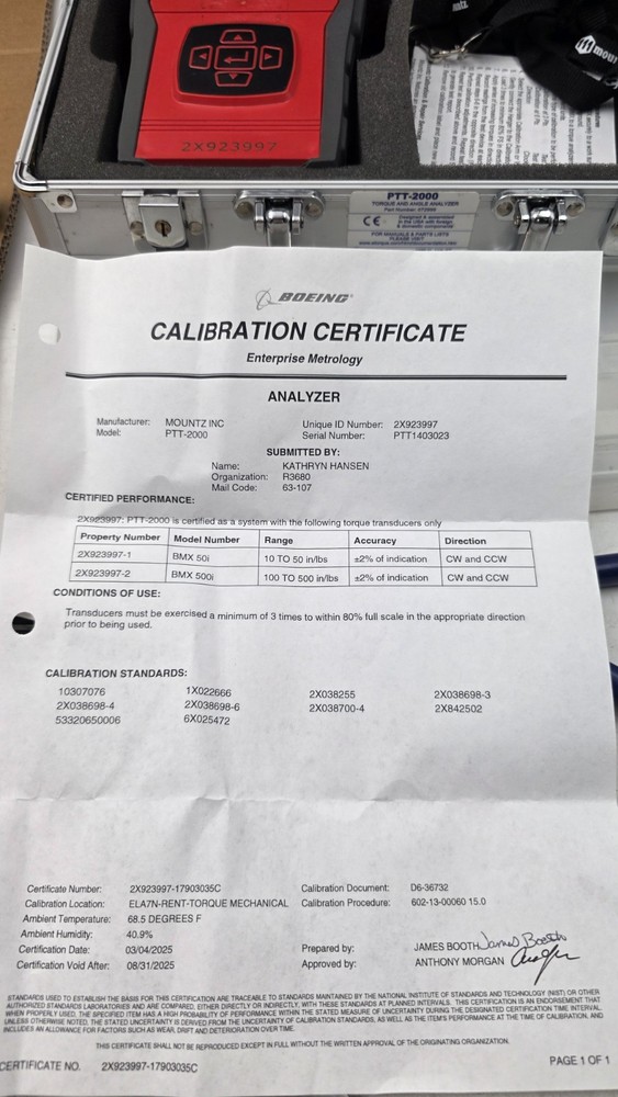 Mountz 072999 PTT-2000 Torque Analyzer