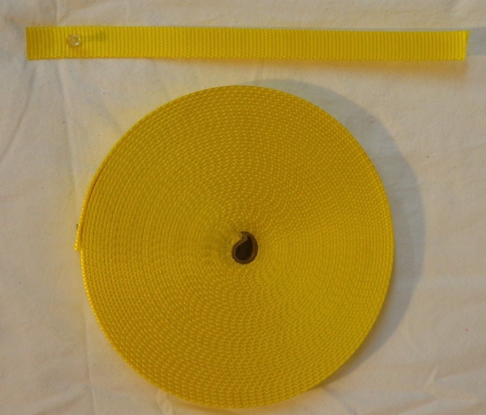 Webbing - 3/4" x 18' - Medium Weight Nylon - Yellow (H37)