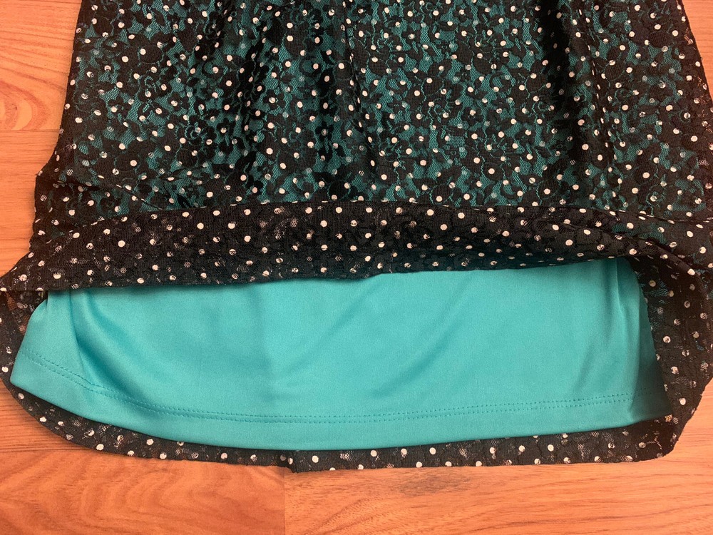 Speechless Juniors Size Medium Teal Polka Dot Dress