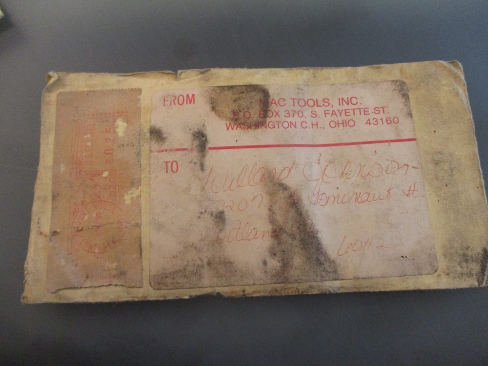 Vintage MAC Tools Brass Tool Box Keys Numbered / Unused with Original Papers