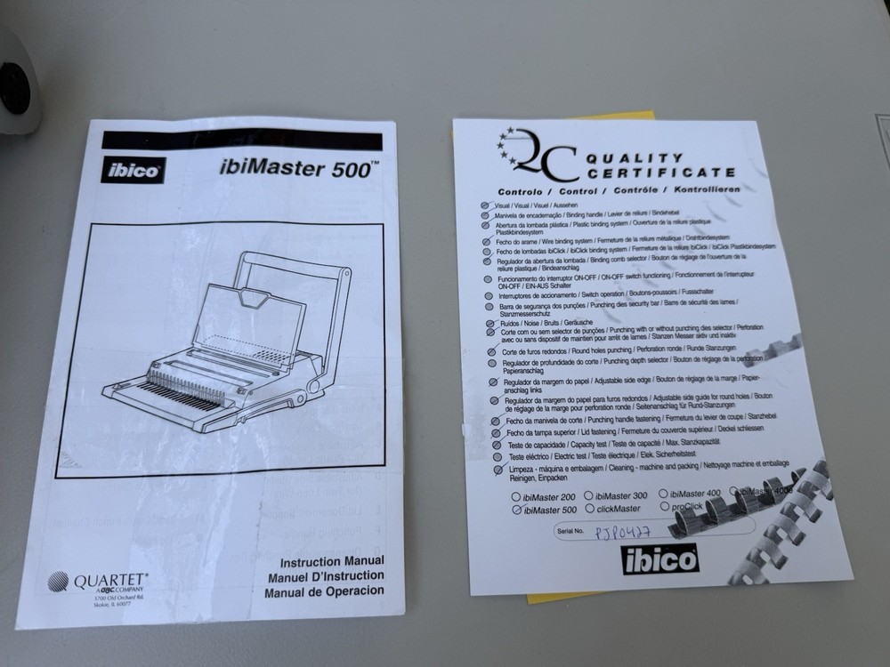 Quartet GBC Ibico ibiMaster 500 binding machine