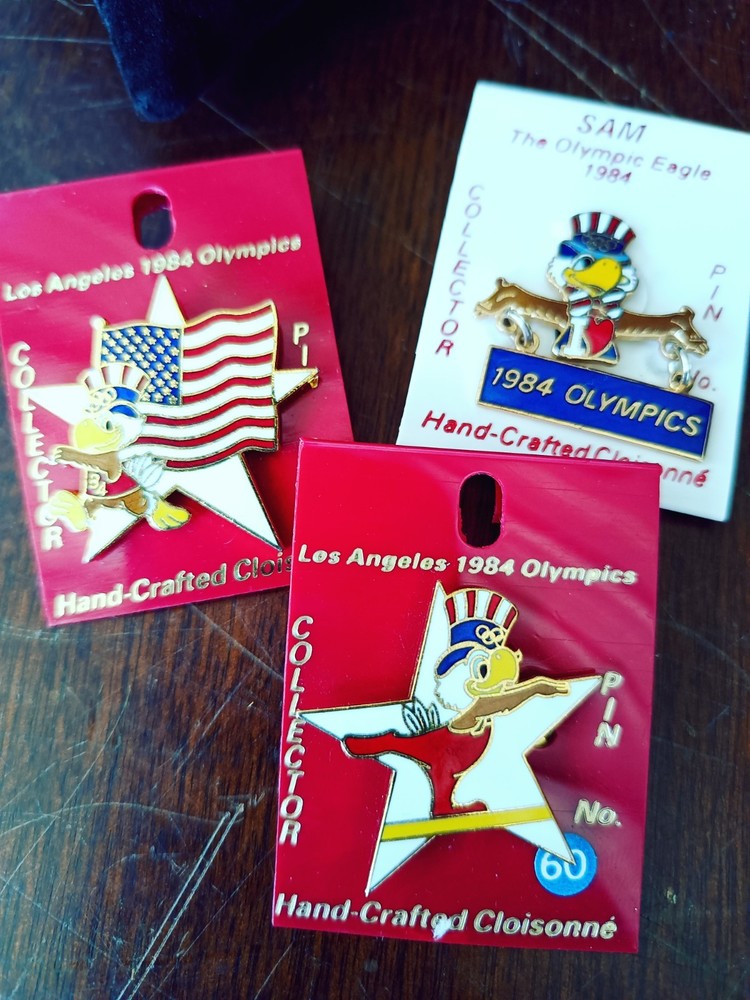 1984 Sam The Olympic Eagle Pins